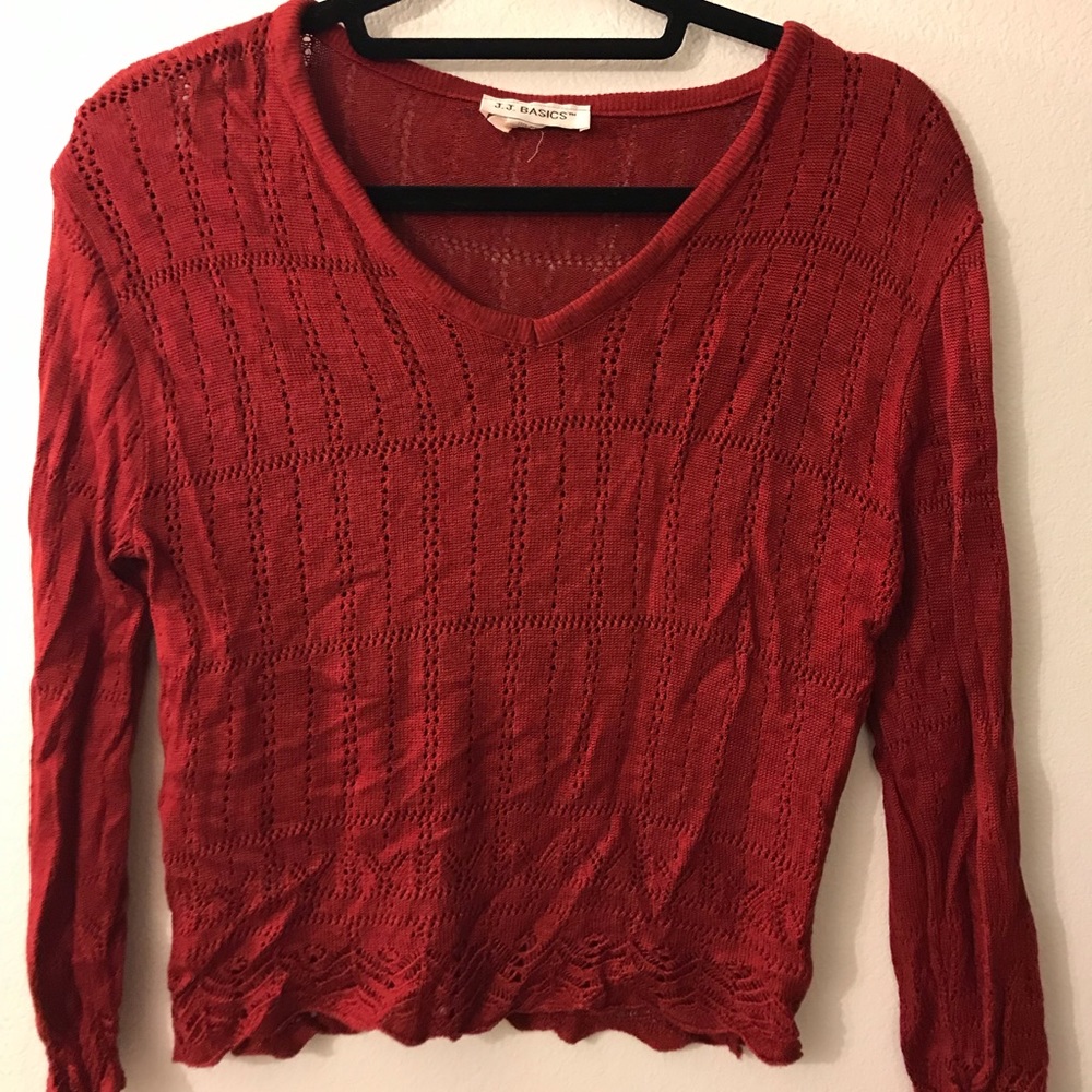 Deep red JJ Basics sweater size M